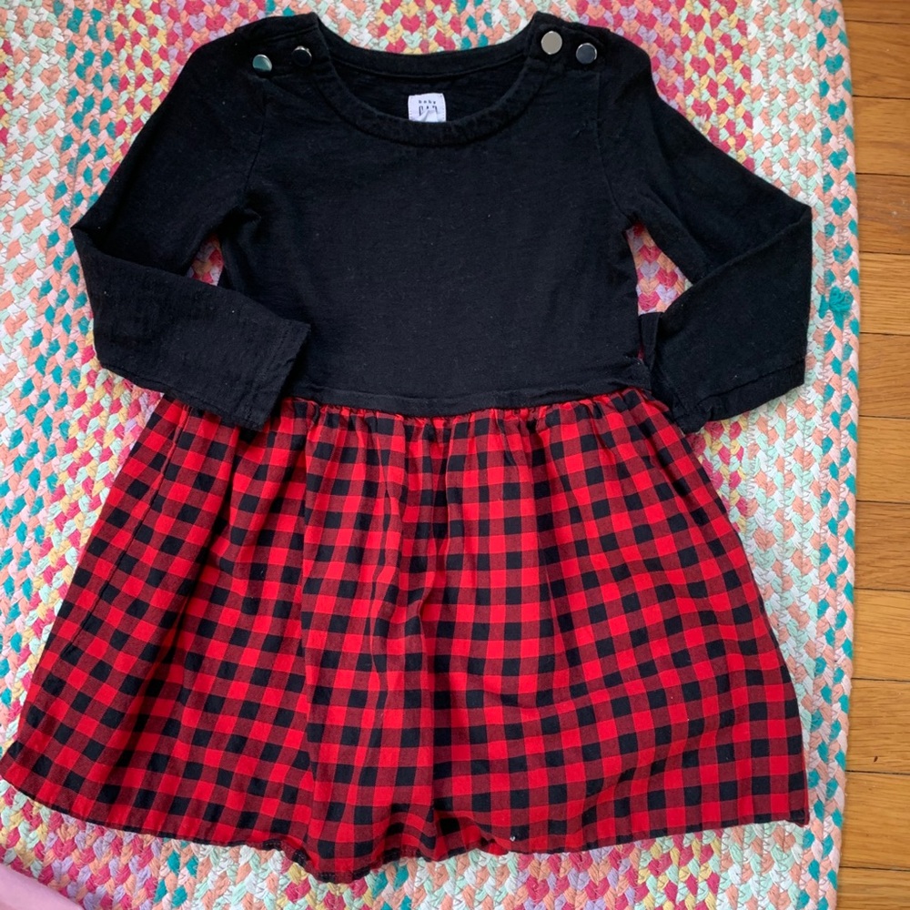 gap red&black plaid dress